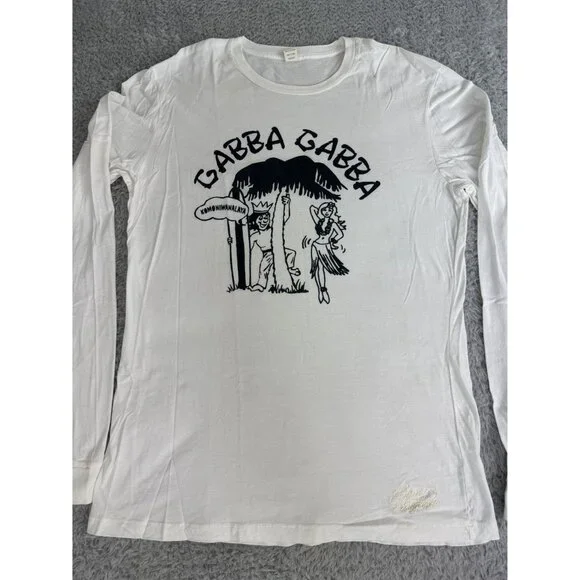 Gabba Gabba Graphic Long Sleeve White Tee M 100% Cotton Graphic Unisex Retro - Picture 7 of 9
